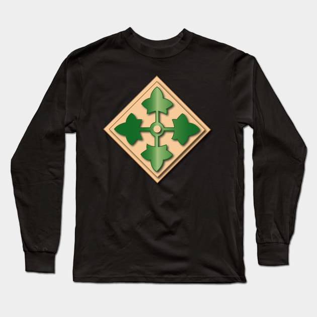 4th Infantry Division No Txt Long Sleeve T-Shirt by twix123844